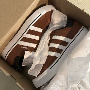 Adidas Campus Brown and White Sneakers